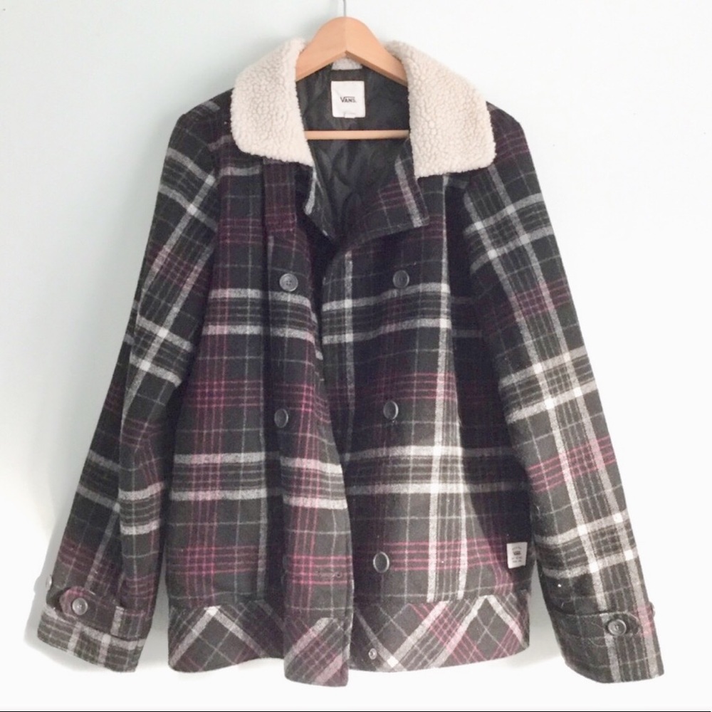 Vans Spirit Animal Plaid Sherpa Lined Coat